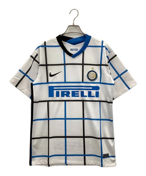 NIKE（ナイキ）NIKE (ナイキ) ゲームシャツNIKEホワイト×ブルー インテルナツィオナーレ・ミラノ 20/21 アウェイ ホワイト×ブルー サイズ:SIZE Mの古着・服飾アイテム