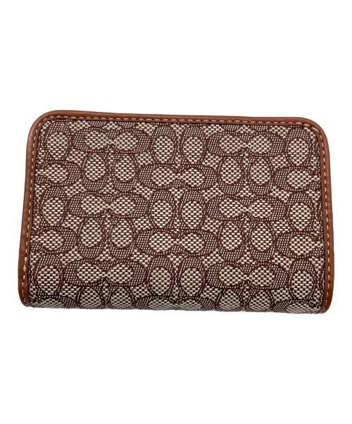 COACH（コーチ）COACH (コーチ) 2つ折り財布 COACH シグネチャー ダビー ブラウン F2381 ブラウンの古着・服飾アイテム