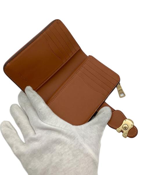COACH（コーチ）COACH (コーチ) 2つ折り財布 COACH シグネチャー ダビー ブラウン F2381 ブラウンの古着・服飾アイテム