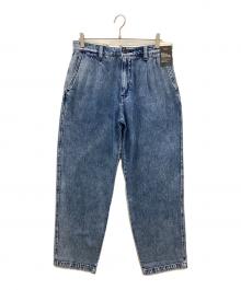 LEVI'S（リーバイス）の古着「LEVI'S LOOSE PLEATED STRAIGHT PANTS デニムパンツ」｜インディゴ