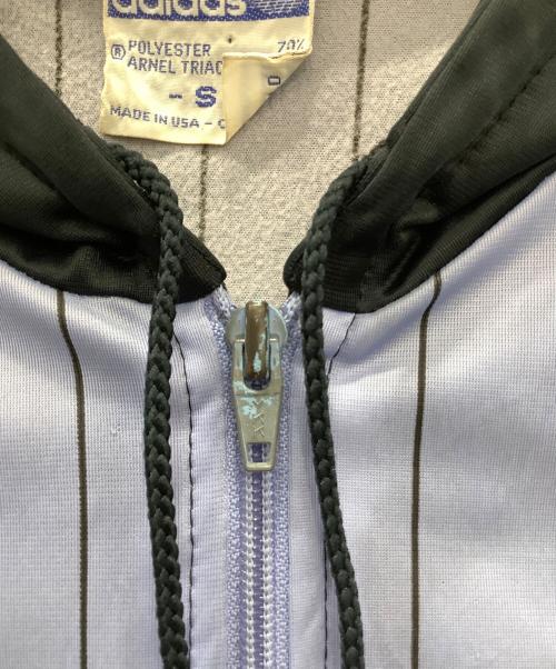 adidas（アディダス）adidas (アディダス) フーディトラックジャケット ブルー サイズ:Sの古着・服飾アイテム