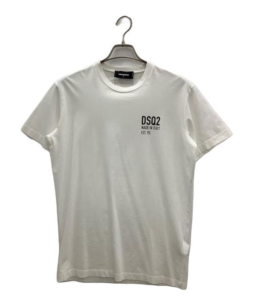 DSQUARED2（ディースクエアード）DSQUARED2 (ディースクエアード) 半袖カットソー ホワイト サイズ:Sの古着・服飾アイテム