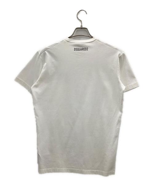 DSQUARED2（ディースクエアード）DSQUARED2 (ディースクエアード) 半袖カットソー ホワイト サイズ:Sの古着・服飾アイテム
