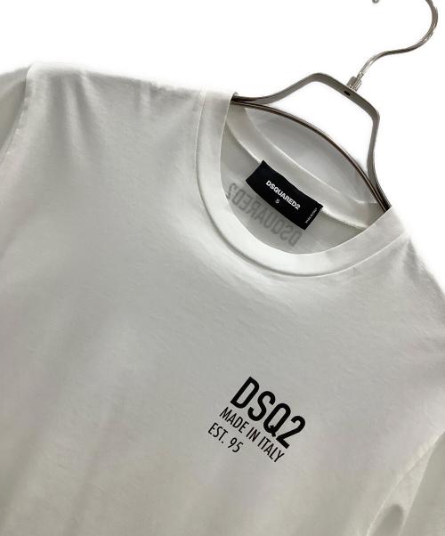DSQUARED2（ディースクエアード）DSQUARED2 (ディースクエアード) 半袖カットソー ホワイト サイズ:Sの古着・服飾アイテム