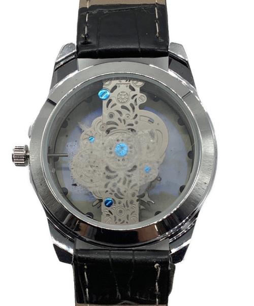 不明（不明）不明 (フメイ) 腕時計ゴールドスケルトンムーブメント動作確認済みベタツキ有の古着・服飾アイテム