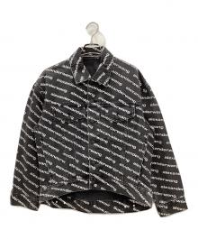 ALEXANDER WANG（アレキサンダー・ワン）の古着「ALEXANDER WANG LL OVER LOGO DENIM JACKET 総柄ブラック」｜ブラック