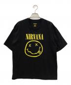 NEIGHBORHOODネイバーフッド）の古着「半袖カットソーNEIGHBORHOOD NIRVANA」｜ブラック