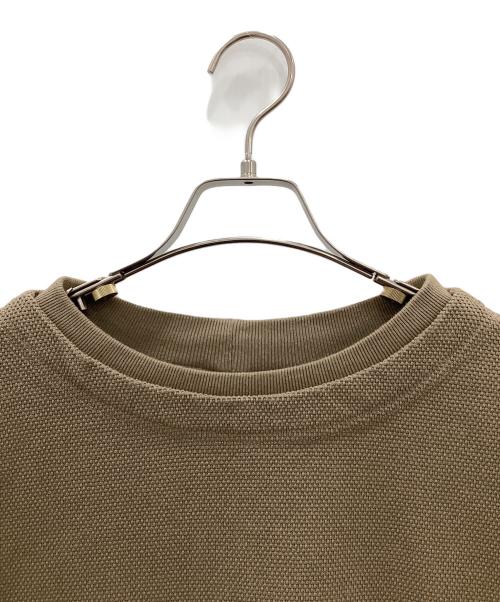 TENDERLOIN（テンダーロイン）TENDERLOIN (テンダーロイン) MOSS STITCH SWEAT TENDERLOIN鹿の子 ブラウン サイズ:SIZE Lの古着・服飾アイテム