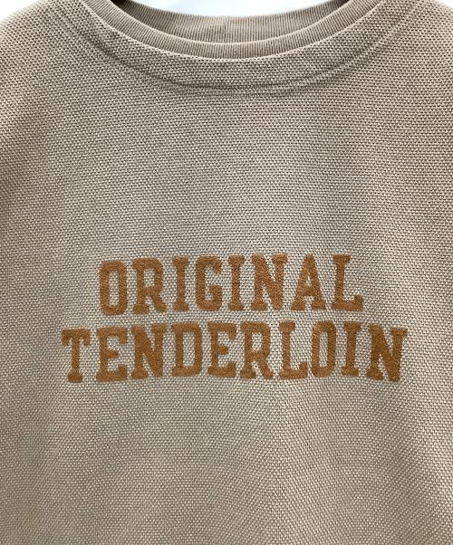 TENDERLOIN（テンダーロイン）TENDERLOIN (テンダーロイン) MOSS STITCH SWEAT TENDERLOIN鹿の子 ブラウン サイズ:SIZE Lの古着・服飾アイテム