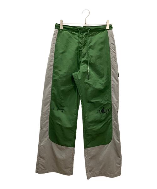 NIKE（ナイキ）NIKE (ナイキ) OFFWHITE (オフホワイト) ナイロンパンツ グリーン サイズ:S 未使用品の古着・服飾アイテム