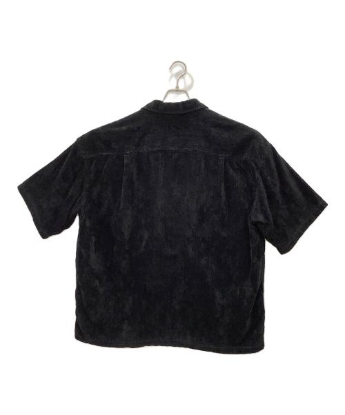 COOTIE PRODUCTIONS（クーティープロダクツ）COOTIE PRODUCTIONS 半袖シャツCOOTIE PRODUCTIONS　Garment Dyed L/C Velvet Open Collar S/S Shirt ★買取強化品★ ブラック サイズ:SIZE Mの古着・服飾アイテム