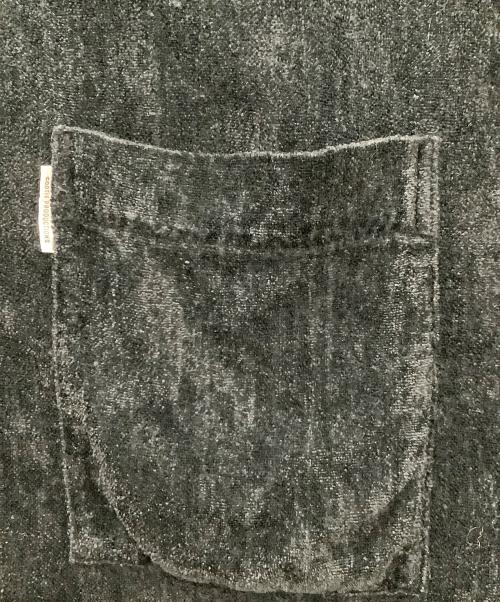 COOTIE PRODUCTIONS（クーティープロダクツ）COOTIE PRODUCTIONS 半袖シャツCOOTIE PRODUCTIONS　Garment Dyed L/C Velvet Open Collar S/S Shirt ★買取強化品★ ブラック サイズ:SIZE Mの古着・服飾アイテム