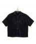 COOTIE PRODUCTIONS（クーティープロダクツ）の古着「半袖シャツCOOTIE PRODUCTIONS　Garment Dyed L/C Velvet Open Collar S/S Shirt ★買取強化品★」｜ブラック