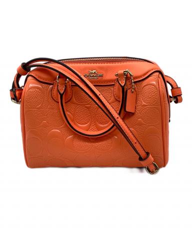 COACH チャールズ　ヴァーシティ　シグネチャー　ボディバッグ　オレンジ 中古・古着通販】COACH (コーチ) ショルダーバッグCOACHオレンジ
