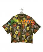 LOUIS VUITTONルイ ヴィトン）の古着「半袖ニットLOUIS VUITTONカーキ総柄」｜カーキ