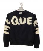 ALEXANDER McQUEENアレキサンダーマックイーン）の古着「厚手ニットALEXANDER McQUEENブラック×ホワイト」｜ブラック×ホワイト