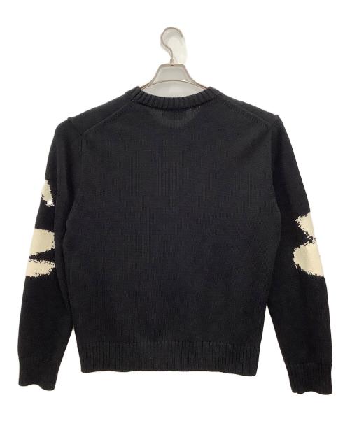 ALEXANDER McQUEEN（アレキサンダーマックイーン）ALEXANDER McQUEEN (アレキサンダーマックイーン) 厚手ニットALEXANDER McQUEENブラック×ホワイト ブラック×ホワイト サイズ:SIZE Lの古着・服飾アイテム