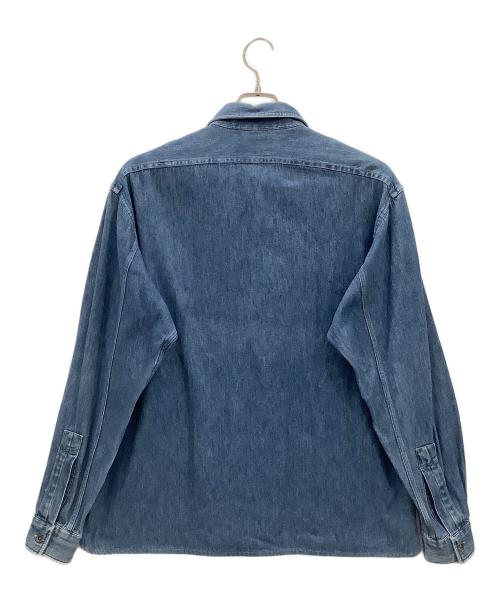 RRL（ダブルアールエル）RRL (ダブルアールエル) プルオーバーデニムシャツ RRL インディゴ 三ツ星タグ SIZE M インディゴ サイズ:SIZE Mの古着・服飾アイテム