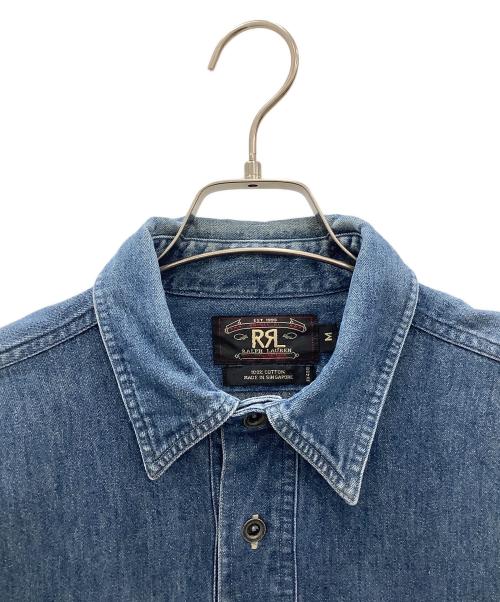RRL（ダブルアールエル）RRL (ダブルアールエル) プルオーバーデニムシャツ RRL インディゴ 三ツ星タグ SIZE M インディゴ サイズ:SIZE Mの古着・服飾アイテム