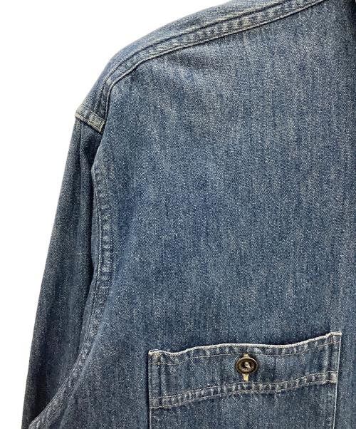 RRL（ダブルアールエル）RRL (ダブルアールエル) プルオーバーデニムシャツ RRL インディゴ 三ツ星タグ SIZE M インディゴ サイズ:SIZE Mの古着・服飾アイテム