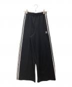 adidasアディダス）の古着「リラックス ワイド レッグ パンツ」｜ブラック