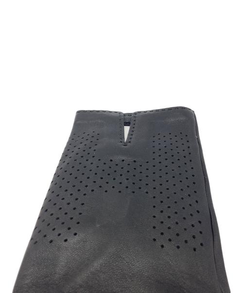 HERMES（エルメス）HERMES (エルメス) レザーグローブHERMESラムスキン ブラック ブラック サイズ:7（19cm）の古着・服飾アイテム