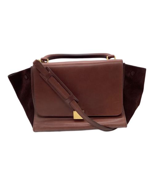 CELINE（セリーヌ）CELINE (セリーヌ) 2WAYバッグCELINEブラウン内ホックヒビ有 ブラウンの古着・服飾アイテム