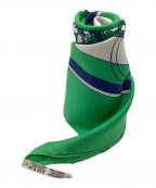 HERMESエルメス）の古着「スカーフHERMESカレ90グリーン馬車柄」｜グリーン