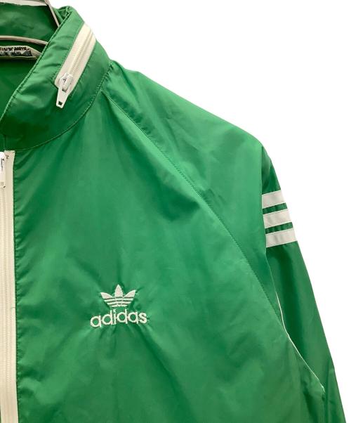adidas（アディダス）adidas (アディダス) ナイロントラックジャケットadidas グリーンSIZE L 80’s 古着 グリーン サイズ:SIZE Lの古着・服飾アイテム