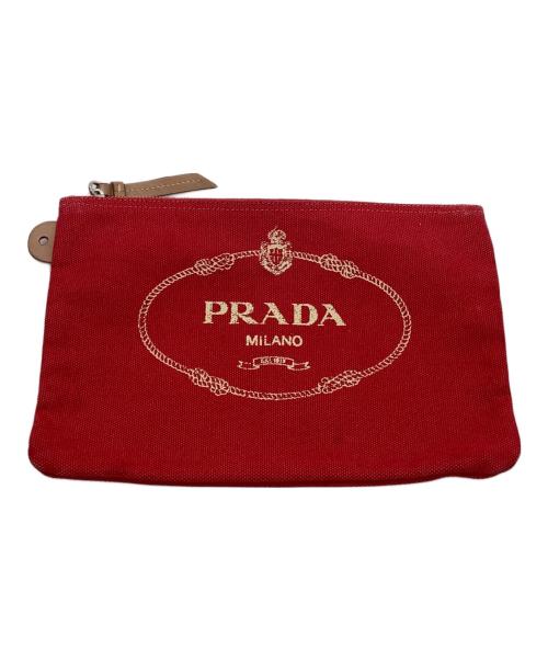 PRADA（プラダ）PRADA (プラダ) 2WAYトートバッグ レッドの古着・服飾アイテム