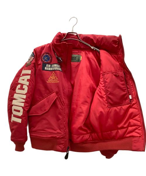 AVIREX（アヴィレックス）AVIREX (アヴィレックス) フライトジャケットAVIREXレッド6102176 レッド サイズ:SIZE Lの古着・服飾アイテム