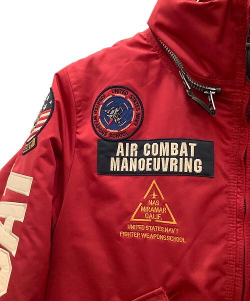 AVIREX（アヴィレックス）AVIREX (アヴィレックス) フライトジャケットAVIREXレッド6102176 レッド サイズ:SIZE Lの古着・服飾アイテム