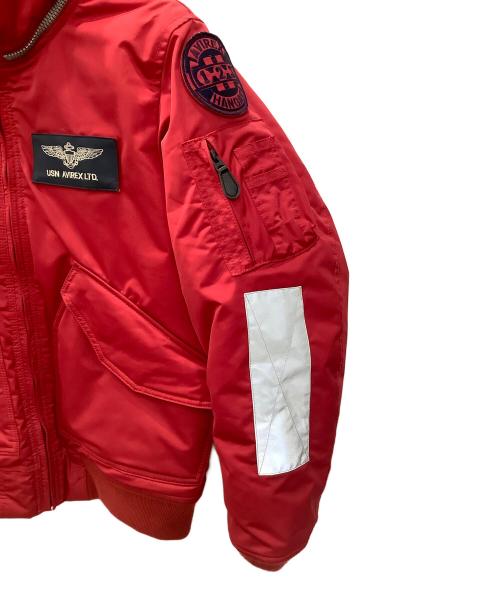 AVIREX（アヴィレックス）AVIREX (アヴィレックス) フライトジャケットAVIREXレッド6102176 レッド サイズ:SIZE Lの古着・服飾アイテム