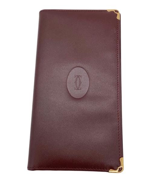 Cartier（カルティエ）Cartier (カルティエ) 札入れ　Cartier　マストライン　ボルドー ボルドーの古着・服飾アイテム