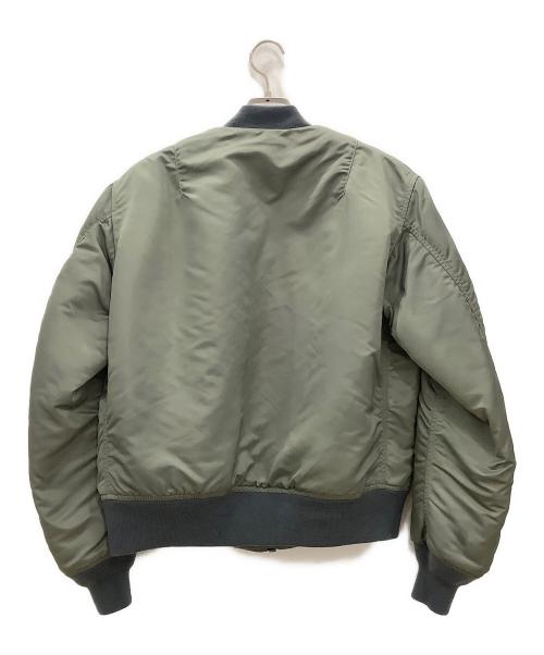 ALPHA（アルファ）ALPHA (アルファ) MA-1ジャケット ALPHA セージグリーン リブに小穴有 セージグリーン サイズ:SIZE Lの古着・服飾アイテム