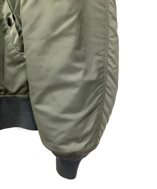 ALPHA（アルファ）ALPHA (アルファ) MA-1ジャケット ALPHA セージグリーン リブに小穴有 セージグリーン サイズ:SIZE Lの古着・服飾アイテム