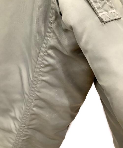 ALPHA（アルファ）ALPHA (アルファ) MA-1ジャケット ALPHA セージグリーン リブに小穴有 セージグリーン サイズ:SIZE Lの古着・服飾アイテム