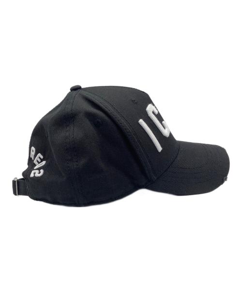 DSQUARED2（ディースクエアード）DSQUARED2 (ディースクエアード) キャップ　DSQUARED2　S82BC4001　ブラック ブラックの古着・服飾アイテム