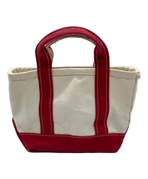 L.L.Bean（エルエルビーン）L.L.Bean (エルエルビーン) ハンドバッグ アイボリー×レッドの古着・服飾アイテム