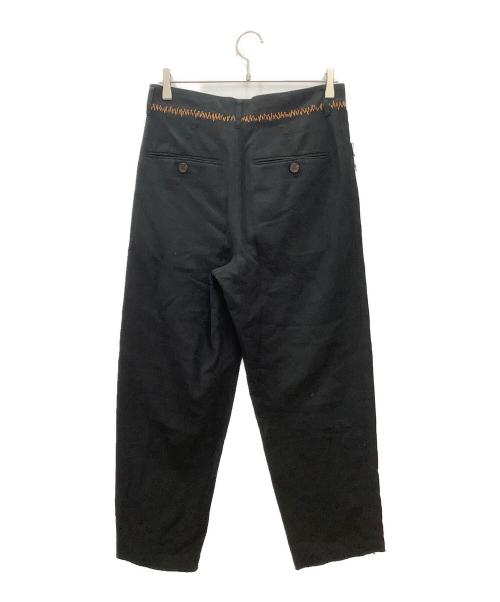 BED J.W. FORD（ベッドフォード）BED J.W. FORD (ベッドフォード) Cotton/Cashmere tapered trousers ブラックの古着・服飾アイテム