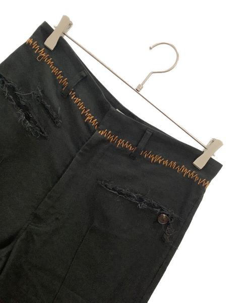 BED J.W. FORD（ベッドフォード）BED J.W. FORD (ベッドフォード) Cotton/Cashmere tapered trousers ブラックの古着・服飾アイテム