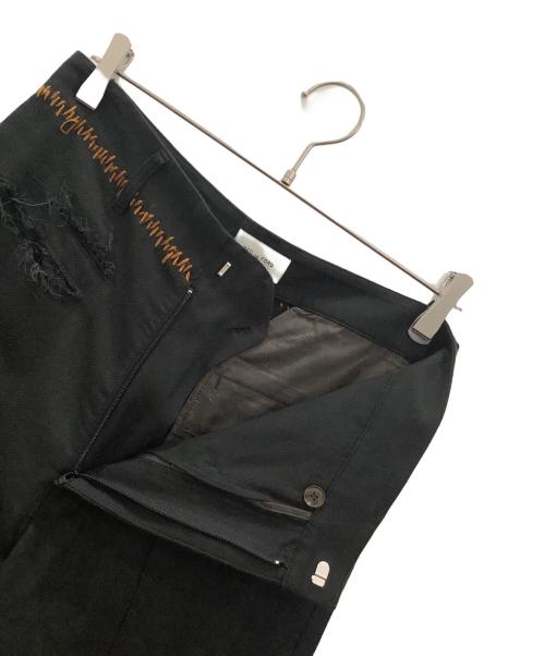 BED J.W. FORD（ベッドフォード）BED J.W. FORD (ベッドフォード) Cotton/Cashmere tapered trousers ブラックの古着・服飾アイテム