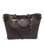 Milosミロス）の古着「レザーバッグ」｜ブラウン