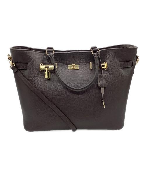 Milos（ミロス）Milos (ミロス) レザーバッグ ブラウンの古着・服飾アイテム