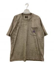 Needles（ニードルズ）の古着「PAPILLON EMB POCKET TEE R/PE VELOUR」｜ベージュ