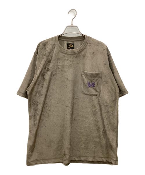 Needles（ニードルズ）Needles (ニードルズ) PAPILLON EMB POCKET TEE R/PE VELOUR ベージュ サイズ:Mの古着・服飾アイテム