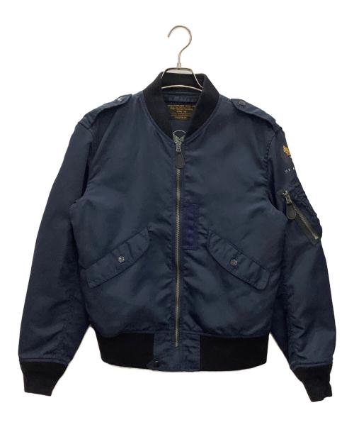 HOUSTON（ヒューストン）HOUSTON (ヒューストン) L-A2ジャケット ネイビー サイズ:38の古着・服飾アイテム