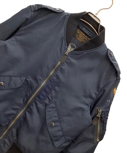 HOUSTON（ヒューストン）HOUSTON (ヒューストン) L-A2ジャケット ネイビー サイズ:38の古着・服飾アイテム
