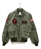 HOUSTONヒューストン）の古着「CWU-36Pフライトジャケット」｜カーキ