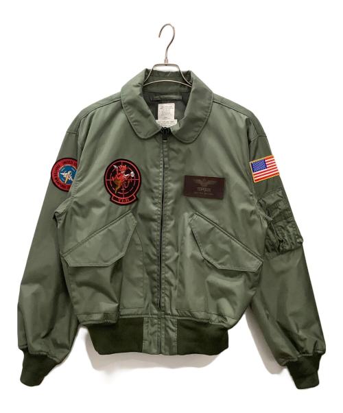 HOUSTON（ヒューストン）HOUSTON (ヒューストン) CWU-36Pフライトジャケット カーキ サイズ:LARGEの古着・服飾アイテム